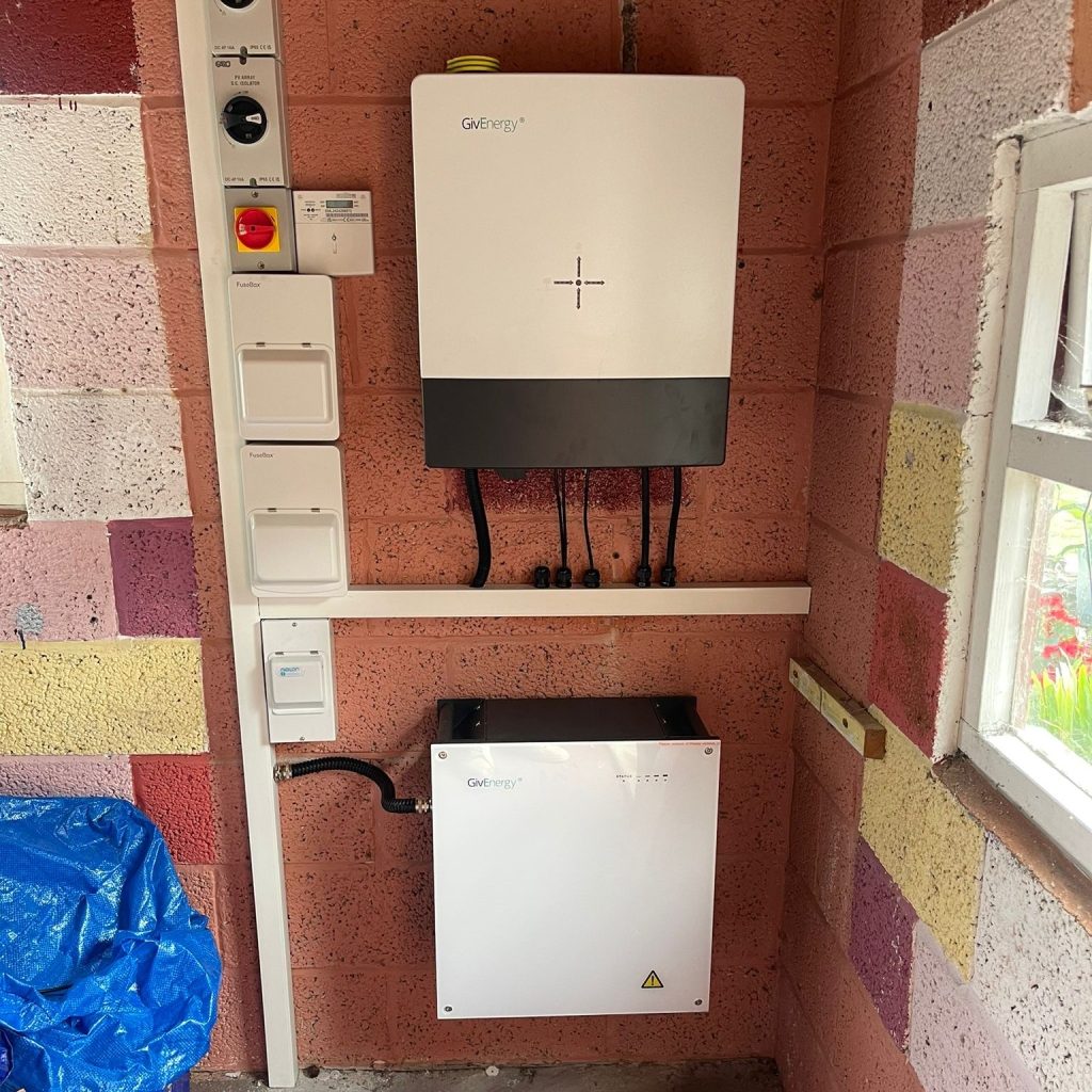 Giv energy inverter and 5kw battery storage installation in suffolk