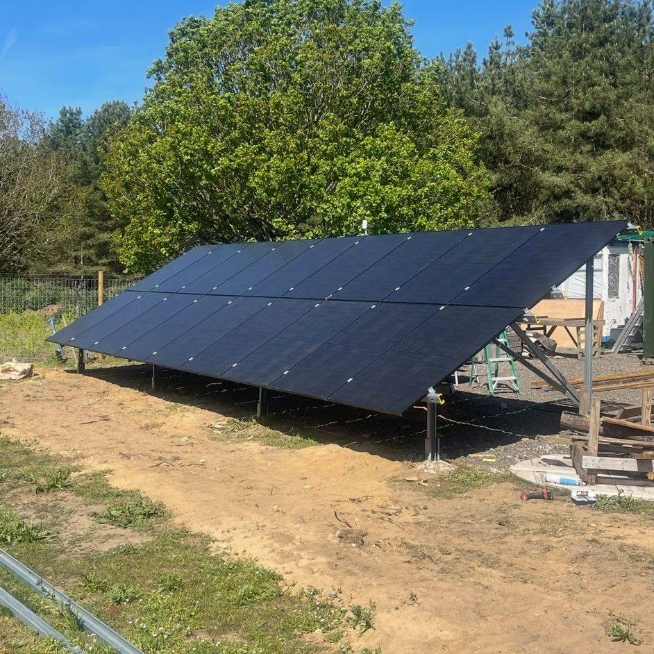 Ground mount solar panel system in suffolk